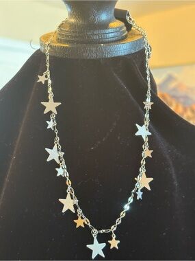 Silver Star Charm Necklace - Women Jewelry